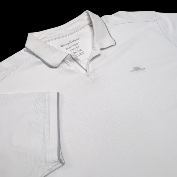 Tommy Bahama Other - Tommy Bahama IslandZone Polo Shirt Mens XXL 2XL White Supima Cotton Blend V-Neck